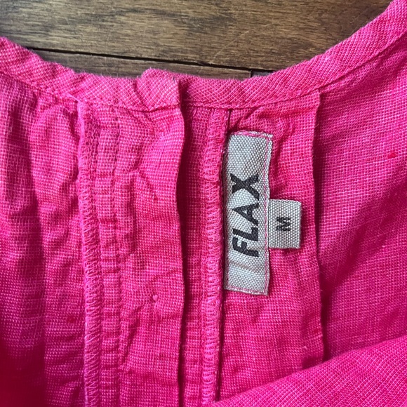 Flax pink linen top size medium - Picture 3 of 5